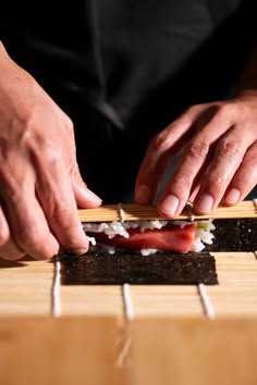 Chef preparing sushi